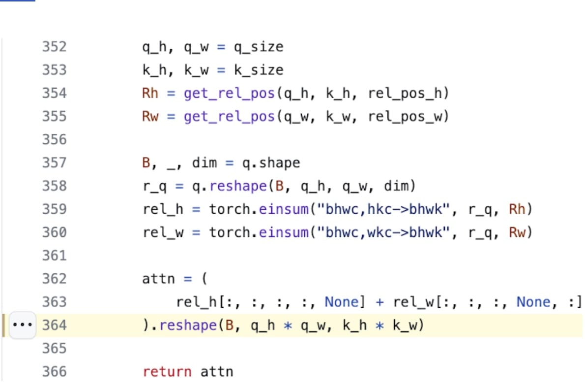 we see this allocation happens within add_decomposed_rel_pos